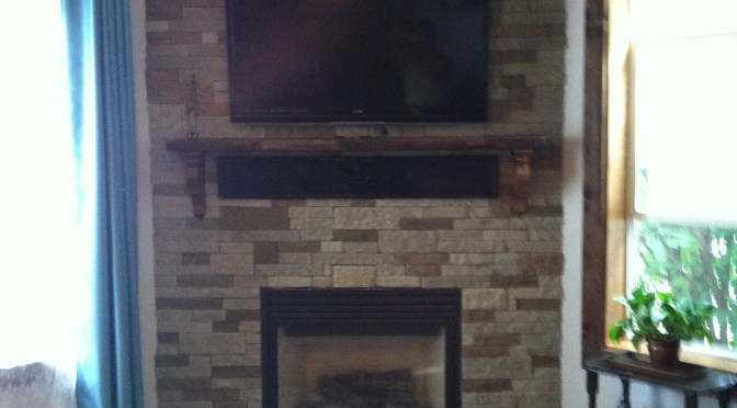 DIY Adventures-Refacing a fireplace