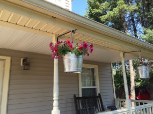 Hanging baskets after